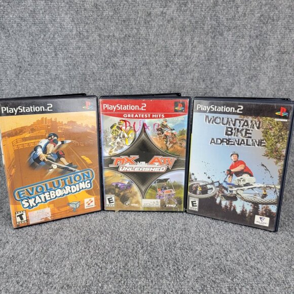 Playstation 2 PS2 Video Games Bundle Lot of 3 Skateboarding Mountain Bike - Picture 1 of 12
